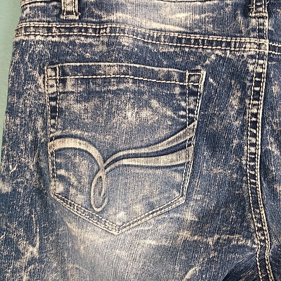 Twentyone Black Bleach Effects Straight Stretch Size 7/8R jeans - Picture 9 of 16